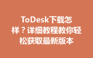 ToDesk下载怎样？详细教程教你轻松获取最新版本-ToDesk下载 - ToDesk官网