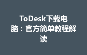 ToDesk下载电脑：官方简单教程解读-ToDesk下载 - ToDesk官网