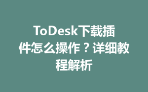 ToDesk下载插件怎么操作？详细教程解析-ToDesk下载 - ToDesk官网