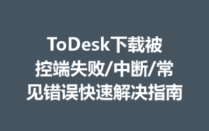 ToDesk下载被控端失败/中断/常见错误快速解决指南-ToDesk下载 - ToDesk官网