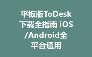 平板版ToDesk下载全指南 iOS/Android全平台通用-ToDesk下载 - ToDesk官网