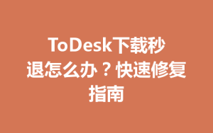 ToDesk下载秒退怎么办？快速修复指南-ToDesk下载 - ToDesk官网